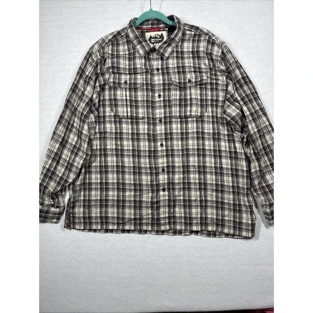 North Face Plaid Flannel Explore Fund Hiking Long Sleeve Cabincore Mens‎ 2XL